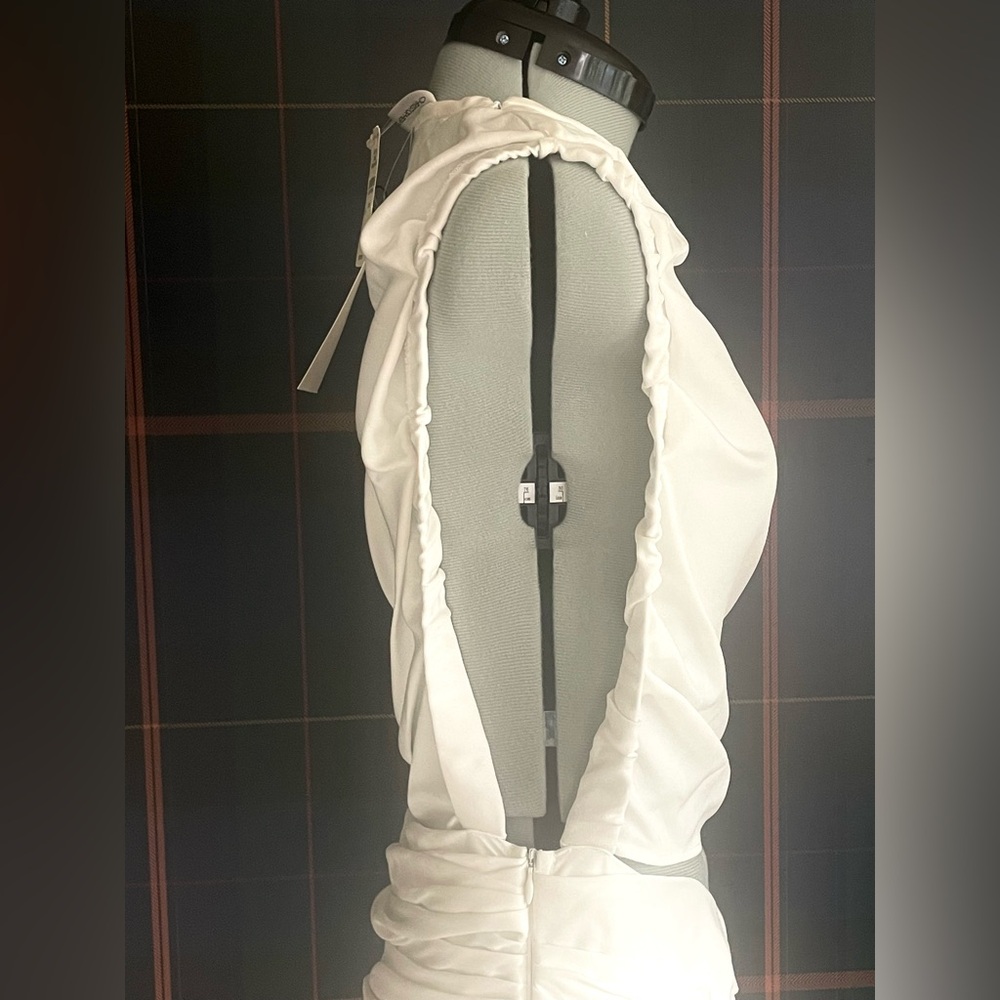 🚫Sold🚫NWT Christopher Esber Christo Wrapped Tank Dress, faille fabric, white, XS - Picture 7 of 16